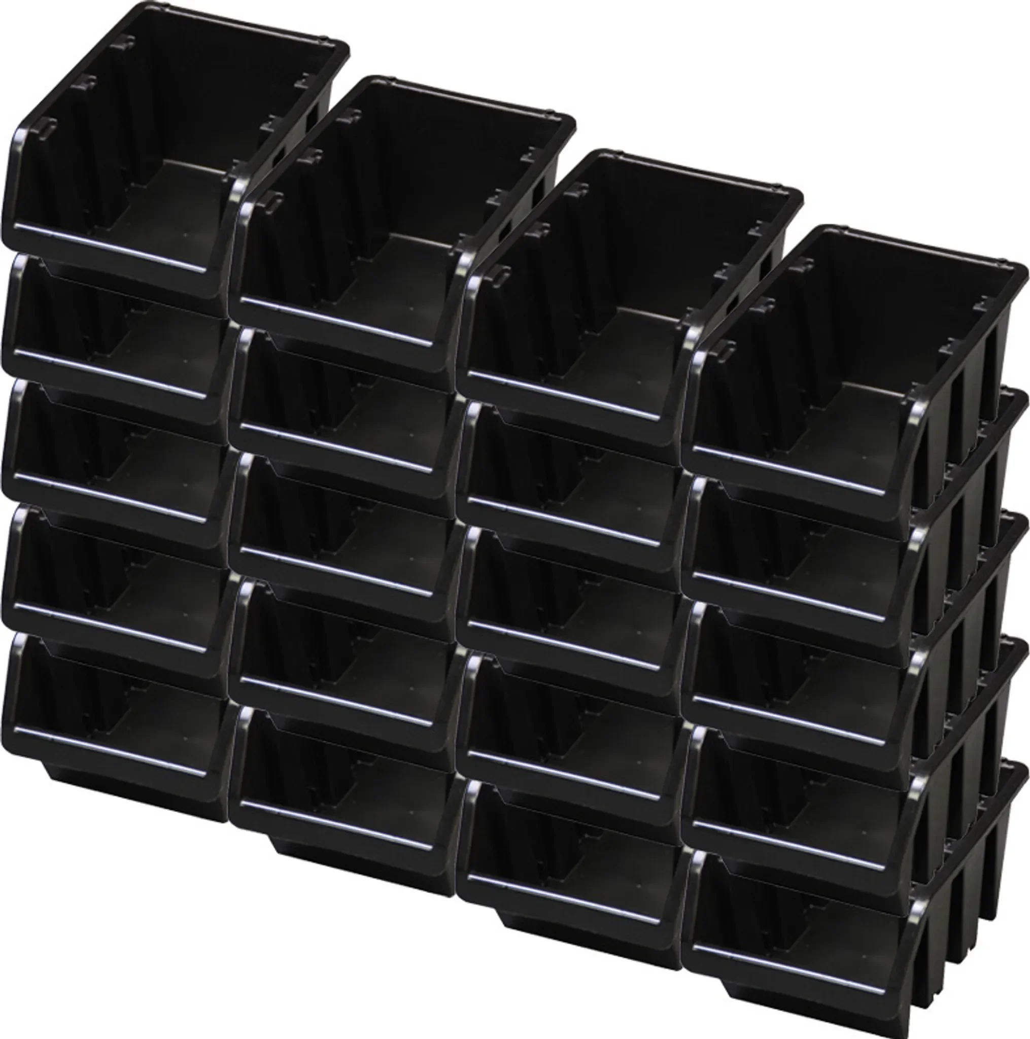 Prosperplast – Sichtlagerbox NP16, stapelbar, schwarz