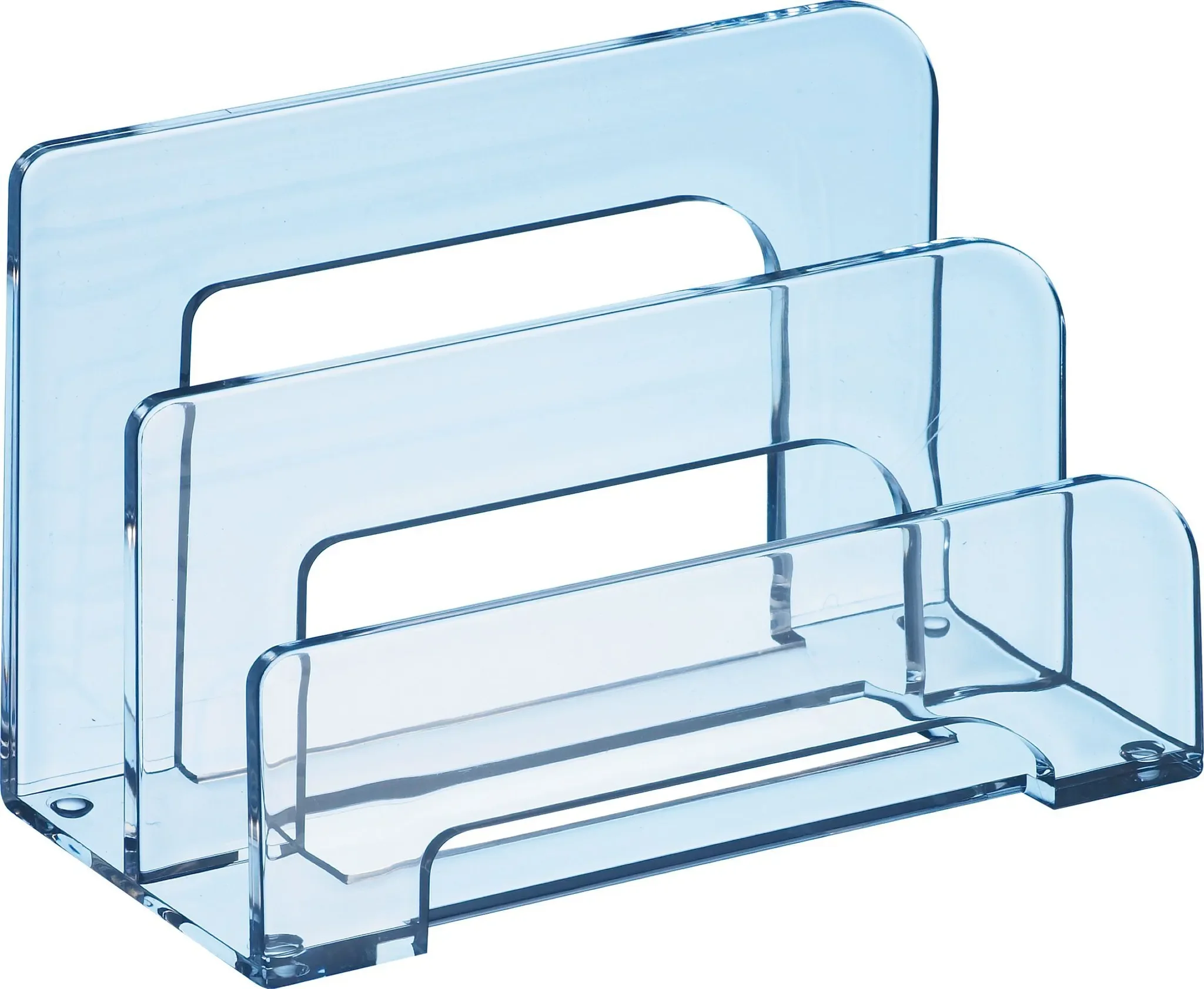 ALCO – Briefständer aus Acryl (2 Fächer, glasklar)