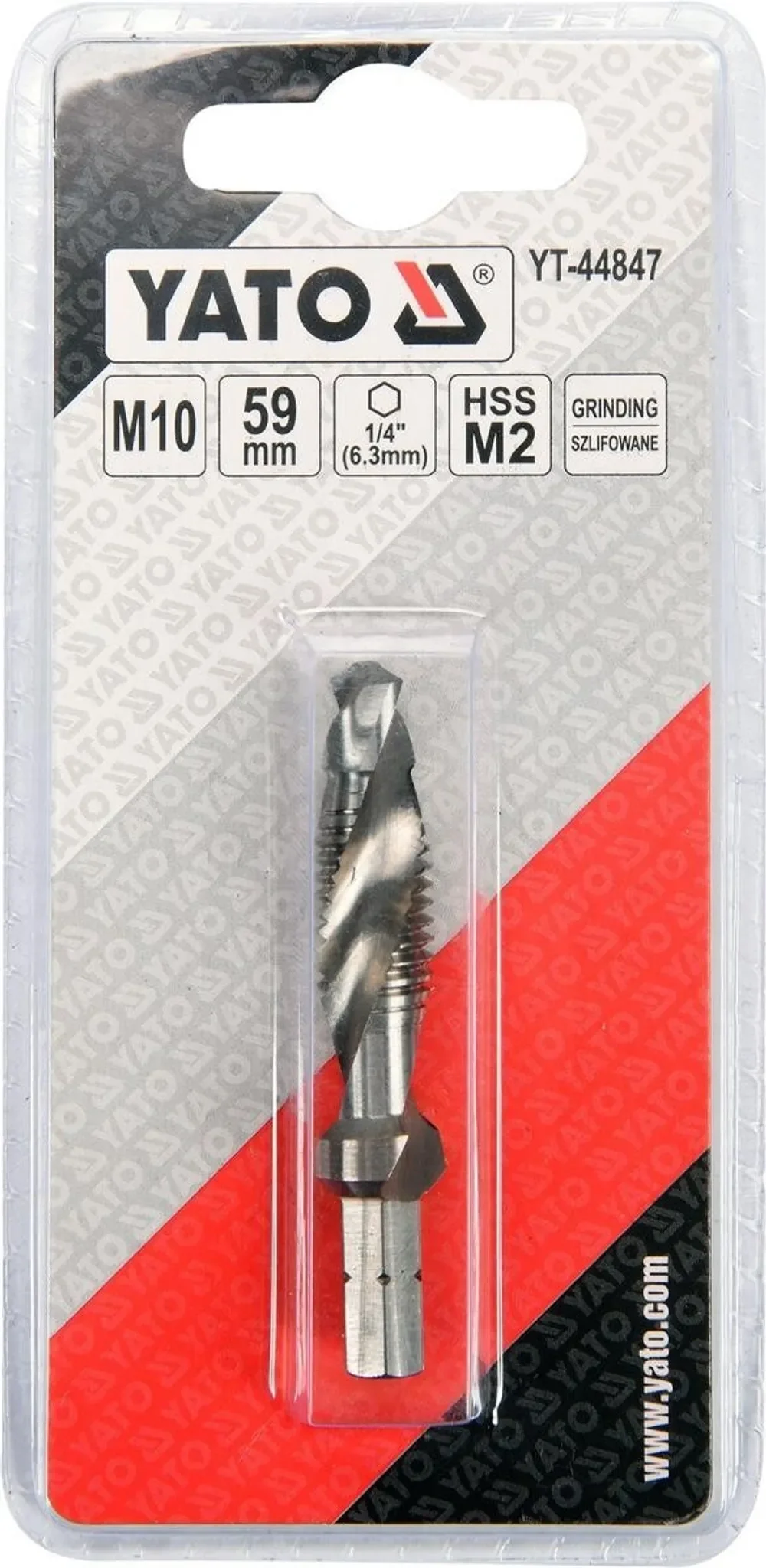 YATO – Bohrer-Gewindeschneider HSS M2, M10, HEX-Schaft