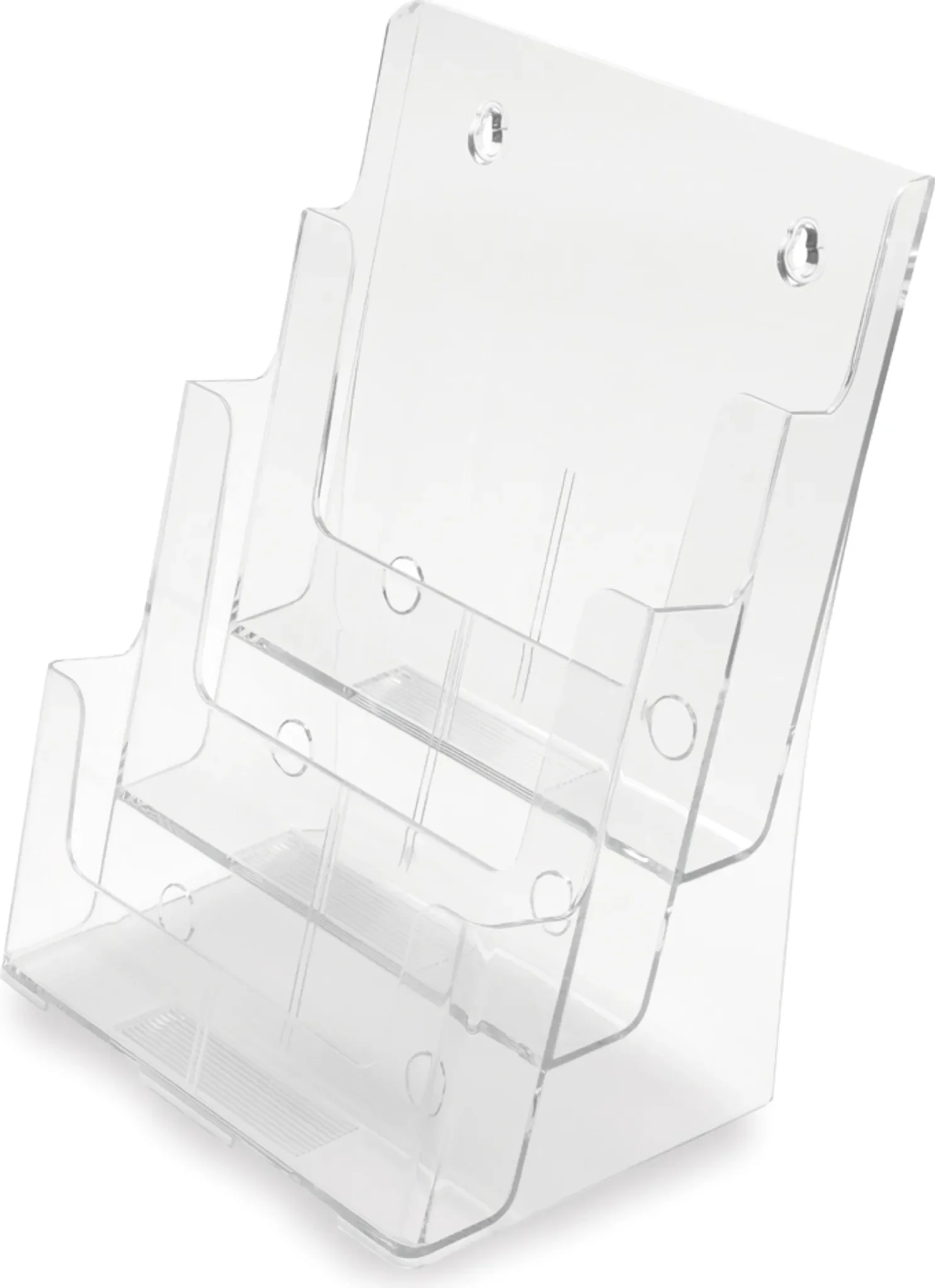 deflect-o – Prospekthalter „Classic“ (3 Fächer, 1/3 DIN A4)