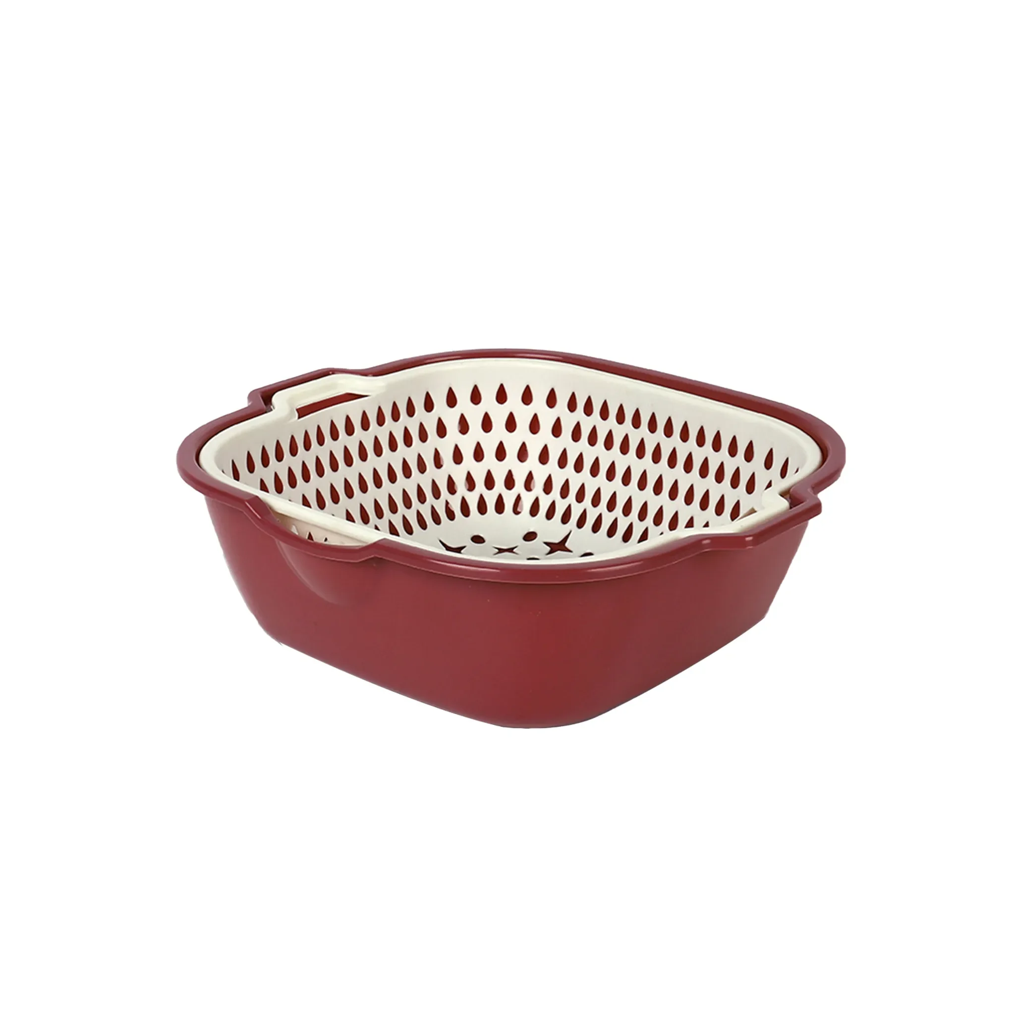 Hameb – Doppelschicht-Abflusskorb (Set, Größe S, Lila / Weiß)