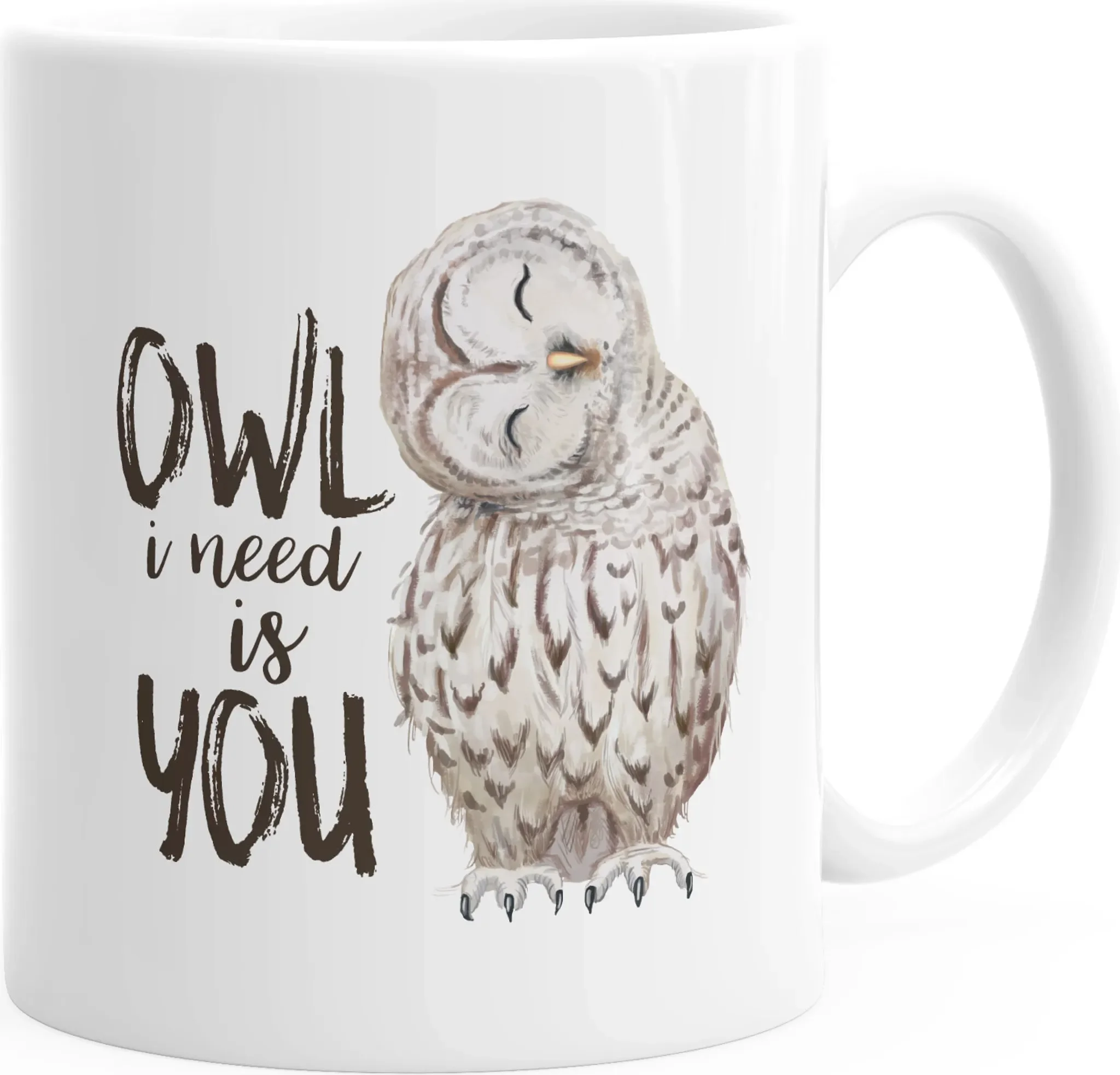 MoonWorks Kaffee-Tasse „Owl I need is you“ – Eule Liebes-Spruch