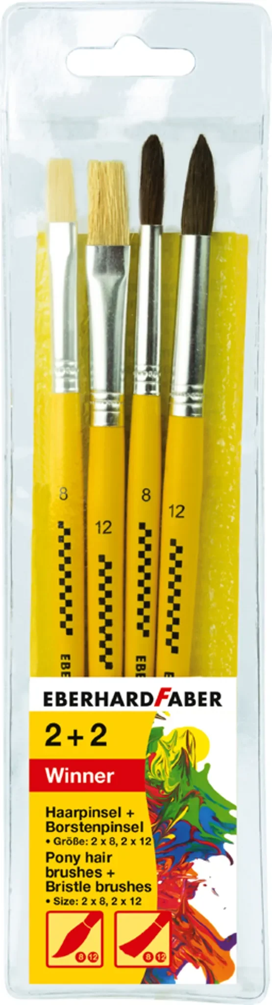 Eberhard Faber Borsten- & Haarpinsel-Set – 4-teilig