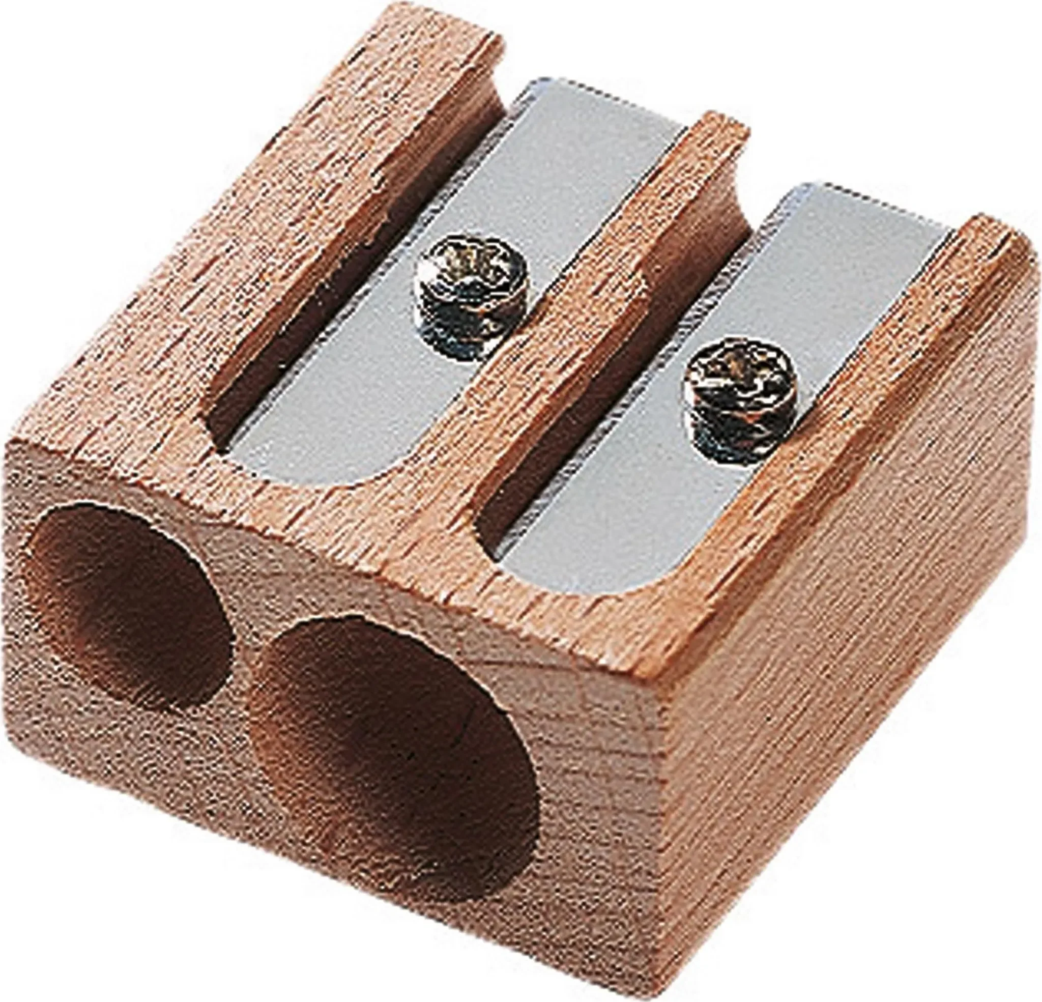 M+R – Doppel-Spitzer aus Holz, Blockform