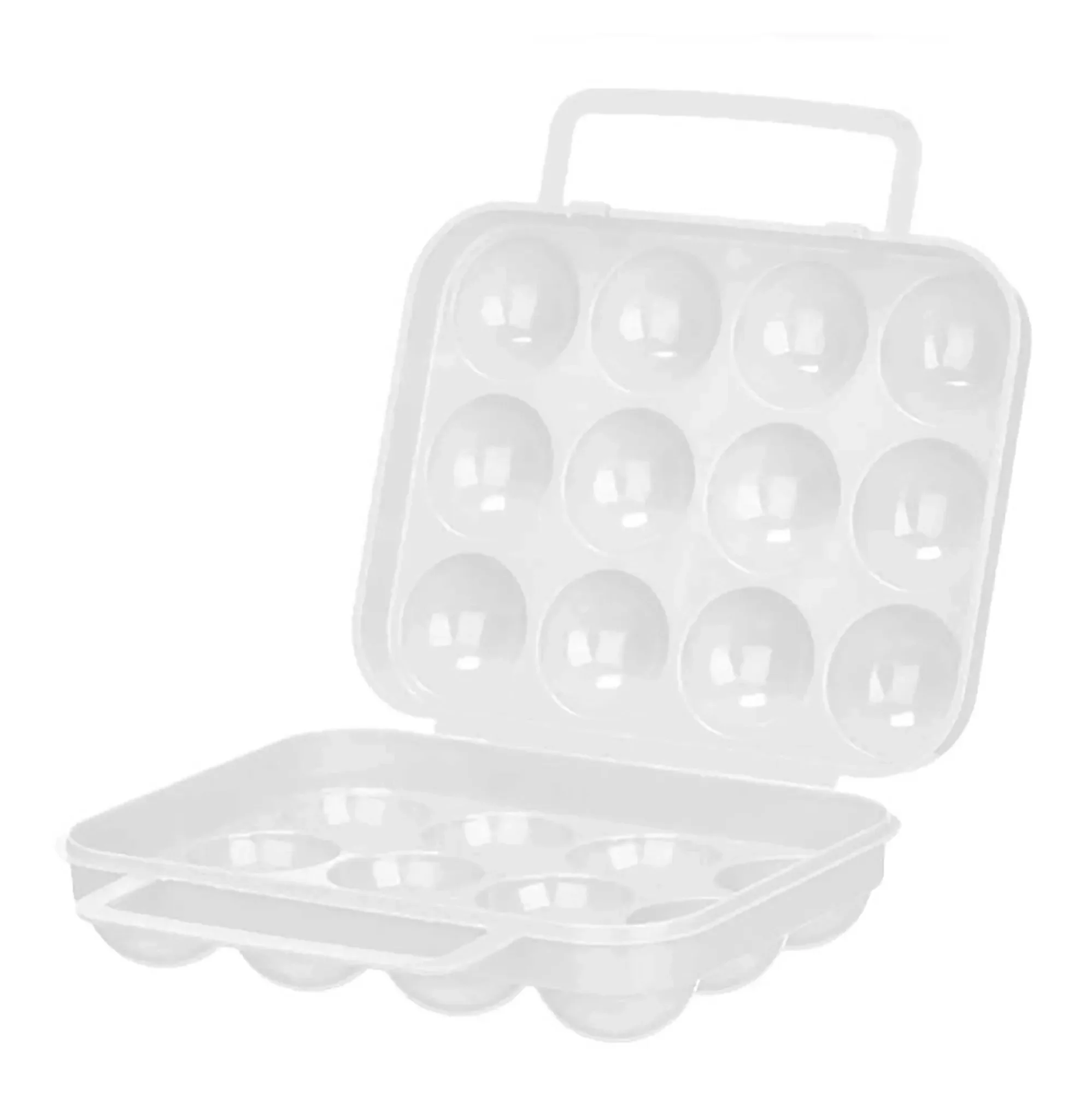 Arte Regal – Eierbox für 12 Eier (mit Griff, weiß)