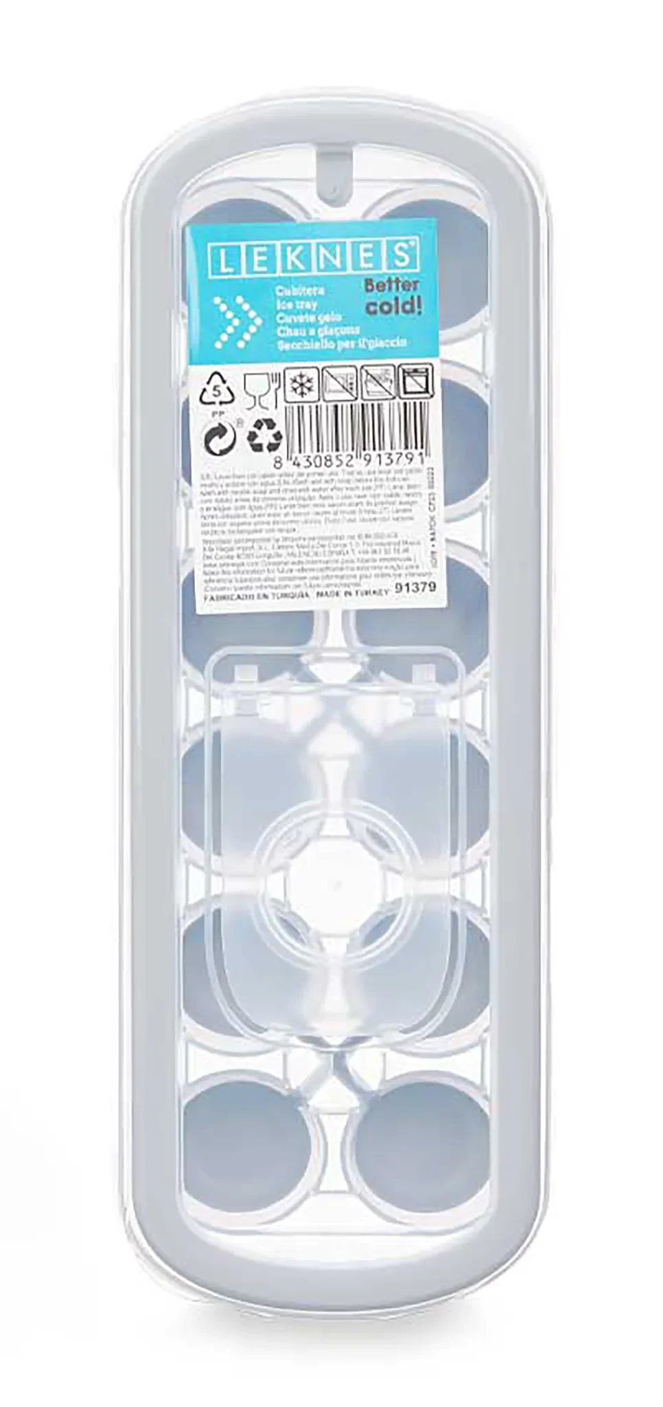 Leknes – Silikon-Eiswürfelform (12 × rund, Grau)