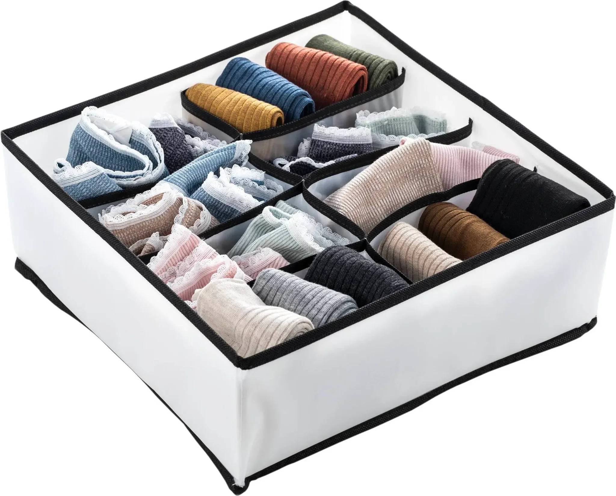 Nice Life – Schrank Schublade Organizer Aufbewahrungsbox, Faltbar, 8 Fächer