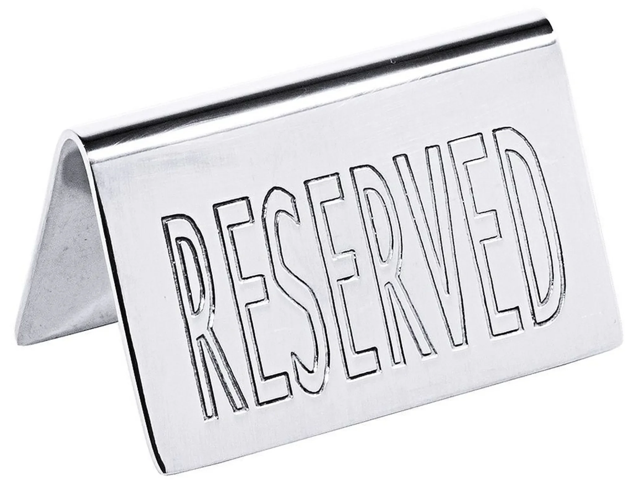 Contacto – Edelstahl Tischschild „RESERVED“