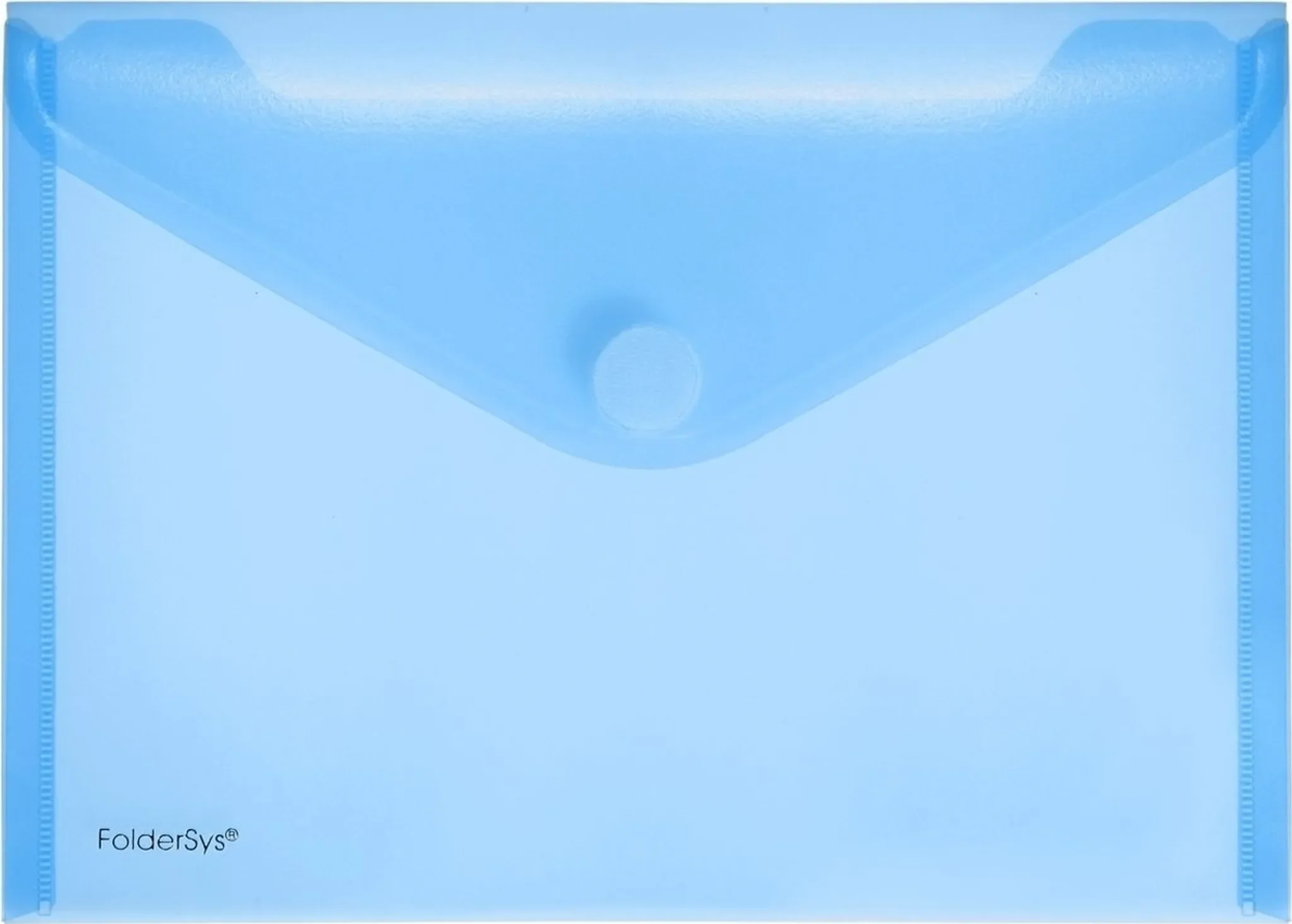 FolderSys Sichttaschen DIN A5 quer – 10 Stück, transparent-blau