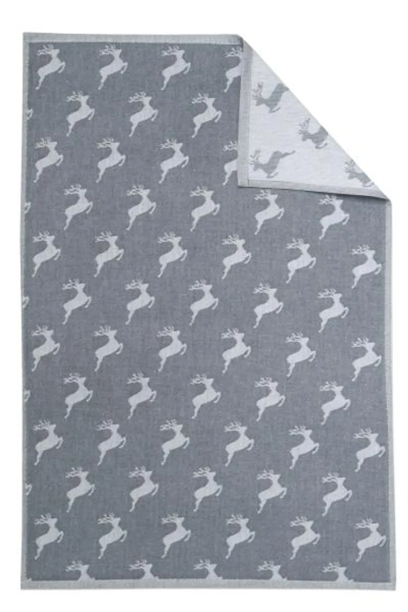 Framsohn – Geschirrtuch „Hirsche allover“ (50 × 75 cm, Grau)