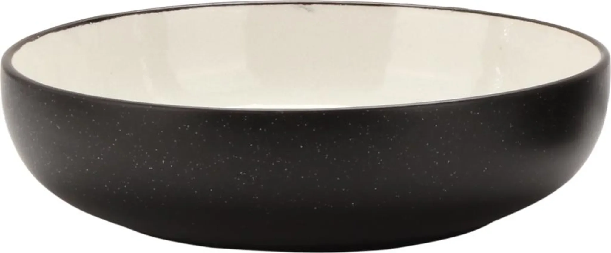 Clay – Suppenteller „Land“ (Ø 18 cm, schwarz-weiß)