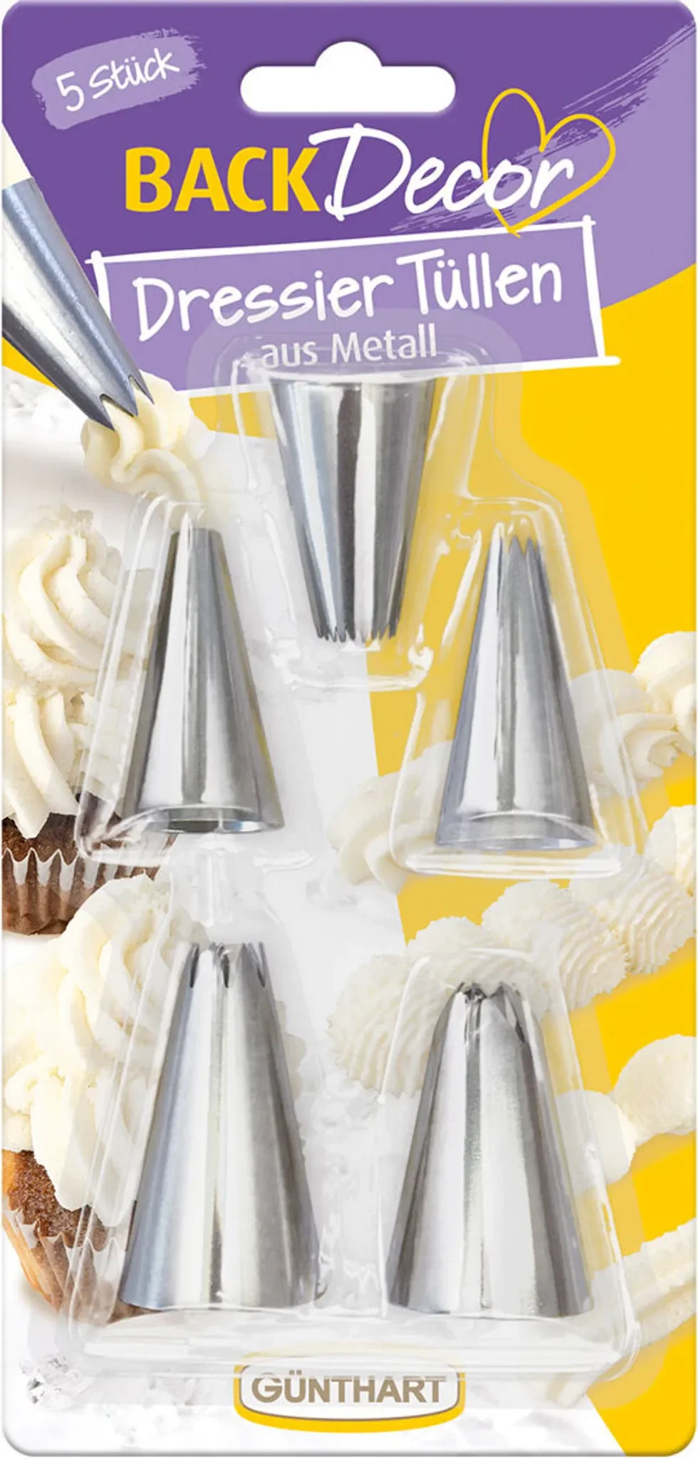 Günthart – Dressier-Tüllen aus Metall (5-teilig)