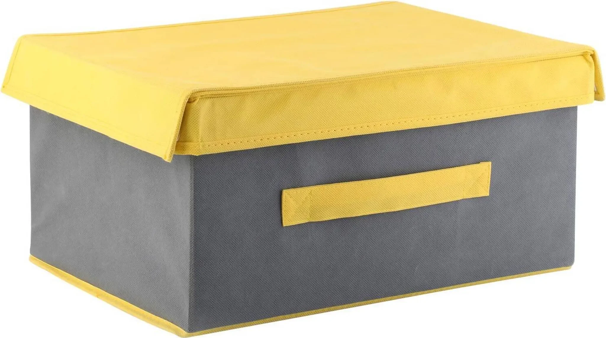 Axentia – Aufbewahrungsbox M "Sofia", grau, mit Deckel